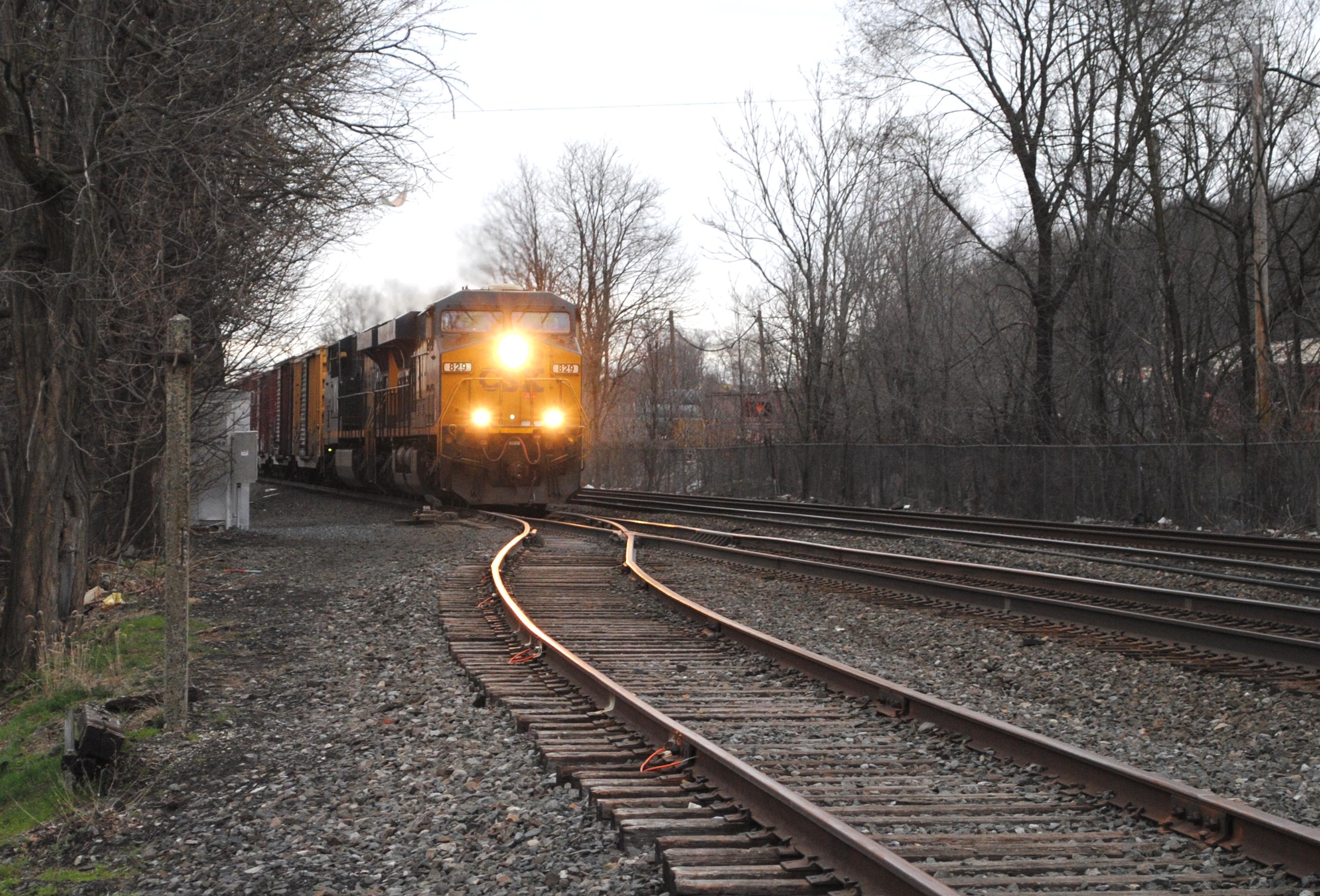 Approaching southbound during a nuisance rain shower